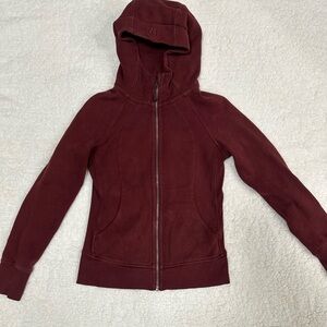 lululemon athletica SCUBA Maroon Hoodie Jacket